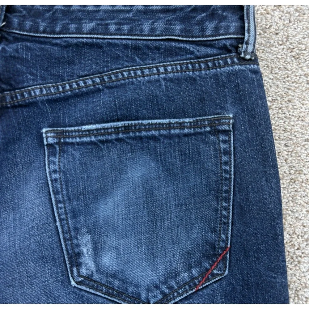 Banana Republic Slim Leg Jean in Westfall Men's 33x30‎ Blue Whiskered Distressed